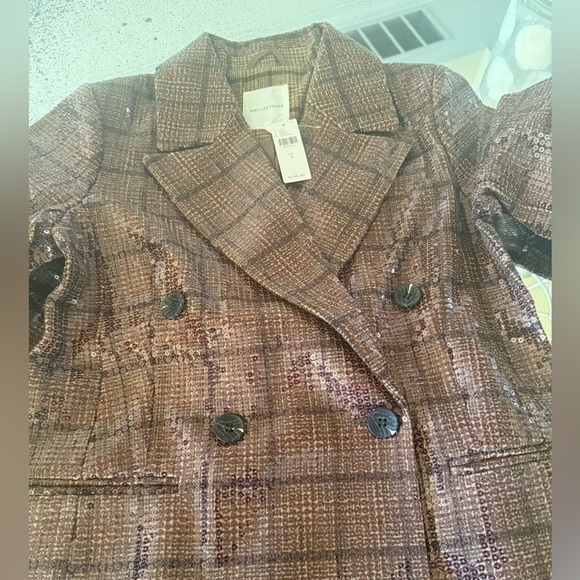 Avec les Filles plaid sequin coat - Picture 3 of 10